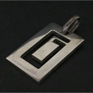 Gucci Top G Logo Pendant 925 Silver Unisex